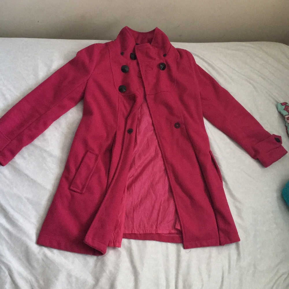 Fushia Pea Coat